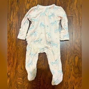 Angel dear bamboo footed pajamas with zebras